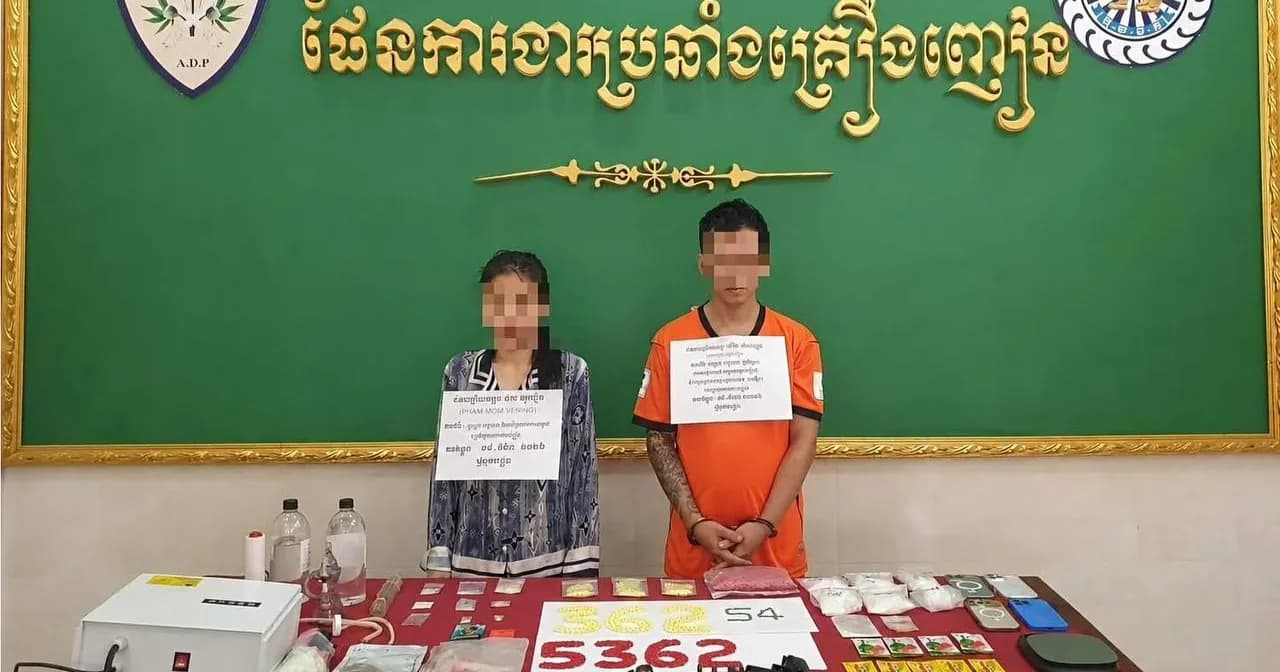 សមត្ថកិច្ចស្រុកចន្ទ្រា បង្ក្រាបទីតាំងពាក់ព័ន្ធបទល្មើសគ្រឿងញៀន ឃាត់ខ្លួនជនសង្ស័យ ២នាក់ និងដកហូតសារធាតុញៀនជាង ១,២គីឡូក្រាម