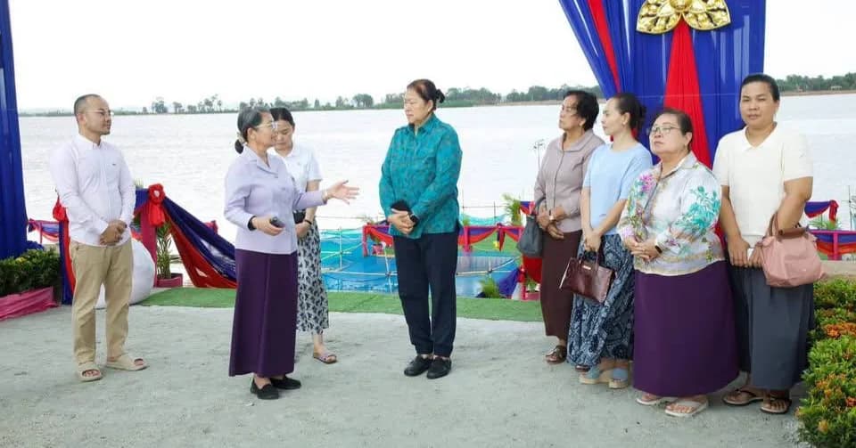 សម្តេច ម៉ែន សំអន អញ្ជើញពិនិត្យទីតាំងប្រារព្ធពិធីទិវាមច្ឆជាតិ នៅទន្លេវ៉ៃគោ ខេត្តស្វាយរៀង