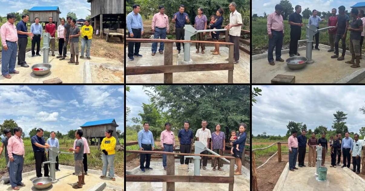 ក្រុមការងារបច្ចេកទេសក្រសួង និងមន្ទីរអភិវឌ្ឍន៍ជនបទខេត្តស្ទឹងត្រែង ចុះត្រួតពិនិត្យ និងវាយតម្លៃការដ្ឋានសាងសង់អណ្តូងទឹកស្អាតធន់នឹងការប្រែប្រួលអាកាសធាតុ ដំណាក់កាលទី១ សម្រេចបាន៤០% នៅស្រុកបុរីអូរស្វាយសែនជ័យ