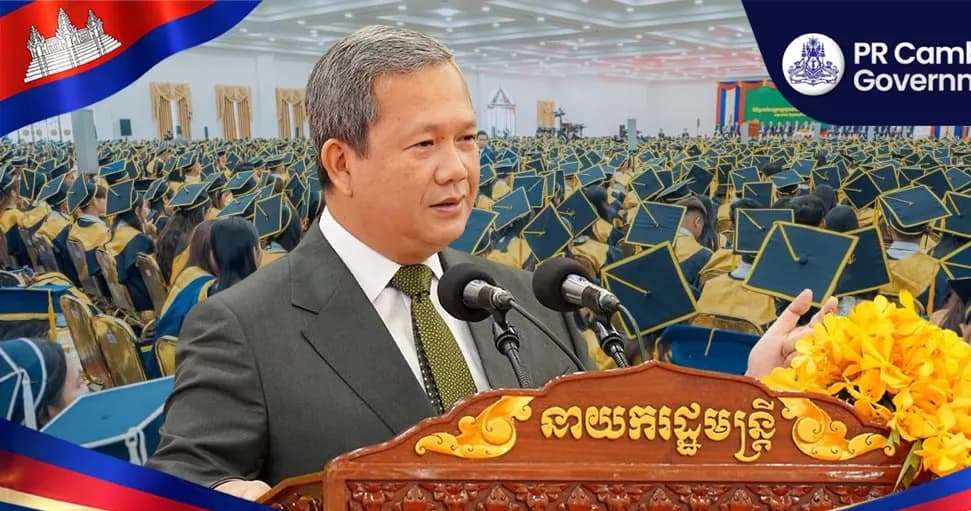 សម្តេចធិបតី ហ៊ុន ម៉ាណែត ណែនាំឱ្យក្រសួងការងារ និងក្រសួងអប់រំ សហការជាមួយក្រសួង-ស្ថាប័នពាក់ព័ន្ធ និងវិស័យឯកជន ដើម្បីកំណត់តម្រូវការធនធានមនុស្សតាមវិស័យ
