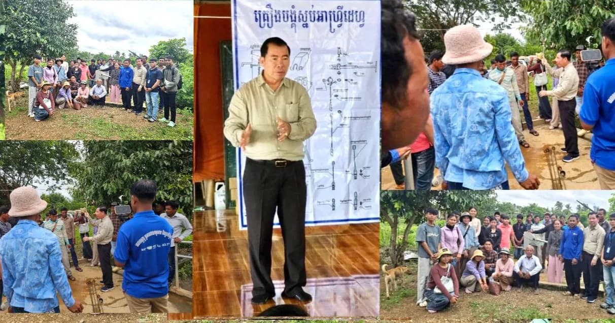 មន្ទីរអភិវឌ្ឍន៍ជនបទខេត្តស្ទឹងត្រែង រៀបចំវគ្គបណ្តុះបណ្តាលស្តីពីតួនាទី ភារកិច្ច និងការថែទាំជួសជុលស្នប់ ជូនដល់ប្រជាពលរដ្ឋ ៣ភូមិ ក្នុងស្រុកថាឡាបរិវ៉ា