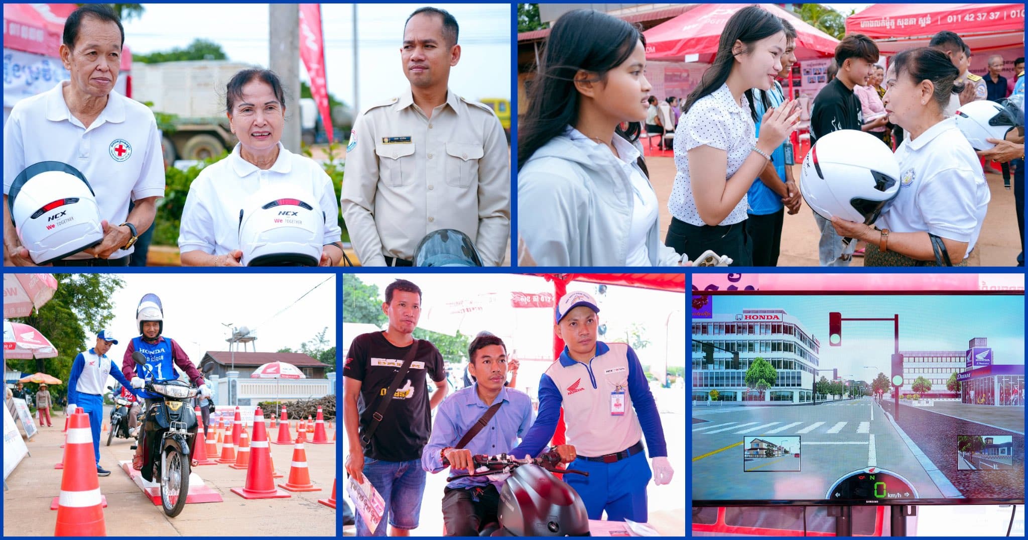 លោកជំទាវ មឹន មាណវី អញ្ជើញជាអធិបតីក្នុងយុទ្ធនាការអប់រំផ្សព្វផ្សាយអំពីសុវត្ថិភាពចរាចរណ៍ផ្លូវគោក ការពាក់មួកសុវត្ថិភាព និងការបង្កើនសុវត្ថិភាពតាមរយៈការបើកភ្លើងស្វ័យប្រវត្តិពេលថ្ងៃ (AHO)