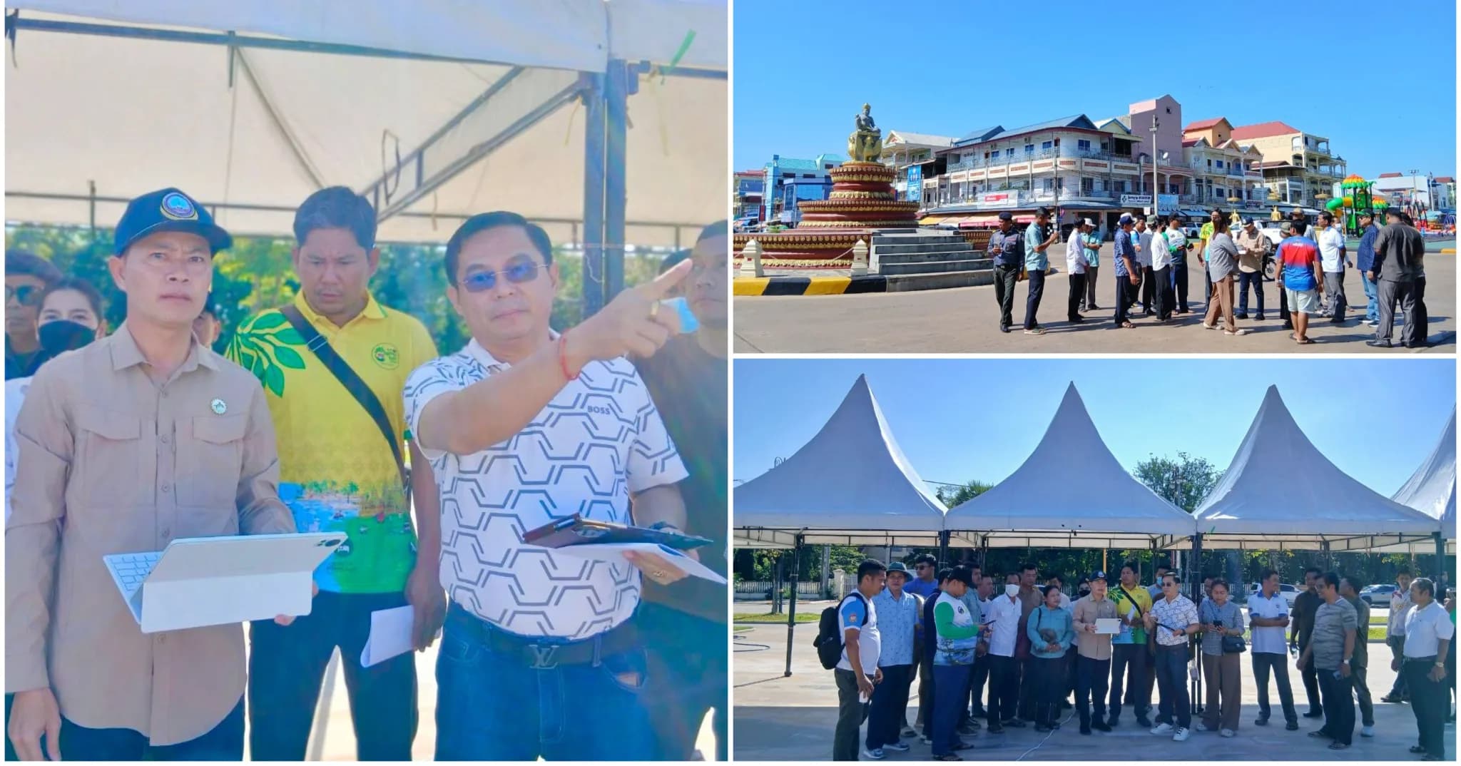 លោក ស្រ៊ន សំឫទ្ធី ចុះពិនិត្យតម្រាយផ្លូវ និងទីលានតេជោ-ធិបតី ត្រៀមព្រឹត្តិការណ៍ប្រវត្តិសាស្ត្រខួប ៧០ឆ្នាំ កម្ពុជា-ឡាវ នៅស្ទឹងត្រែង