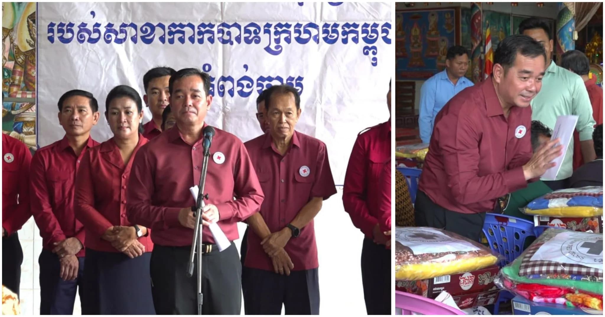 ឯកឧត្តម អ៊ុន ចាន់ដា អញ្ជើញនាំអំណោយរបស់សម្ដេចកិតិ្តព្រឹទ្ធបណ្ឌិត ប្រធានកាកបាទក្រហមកម្ពុជា ជូនពលរដ្ឋរងផលប៉ះពាល់ដោយខ្យល់កន្ត្រាក់ ៥៤ គ្រួសារ នៅ ៣ឃុំ ក្នុងស្រុកបាធាយ